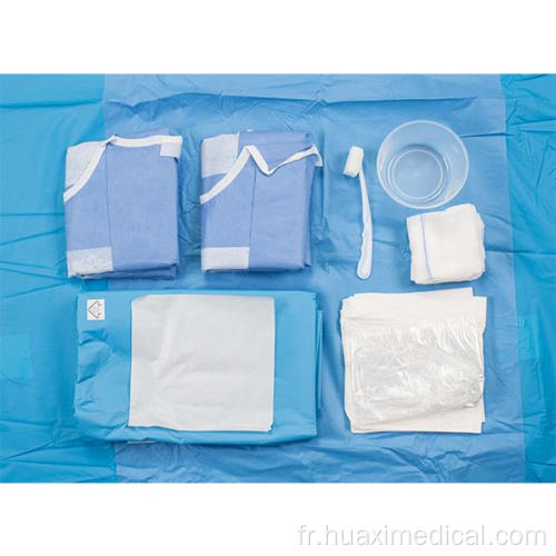 Pack de drap de chirurgie de laparoscopie jetable